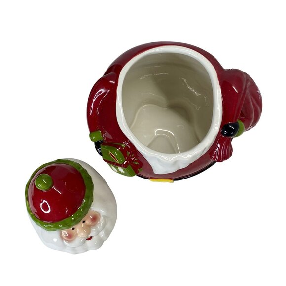 Santa Claus Ceramic Cookie Jar Living Quarters Holiday Kitchen Decor NEW - Picture 6 of 10